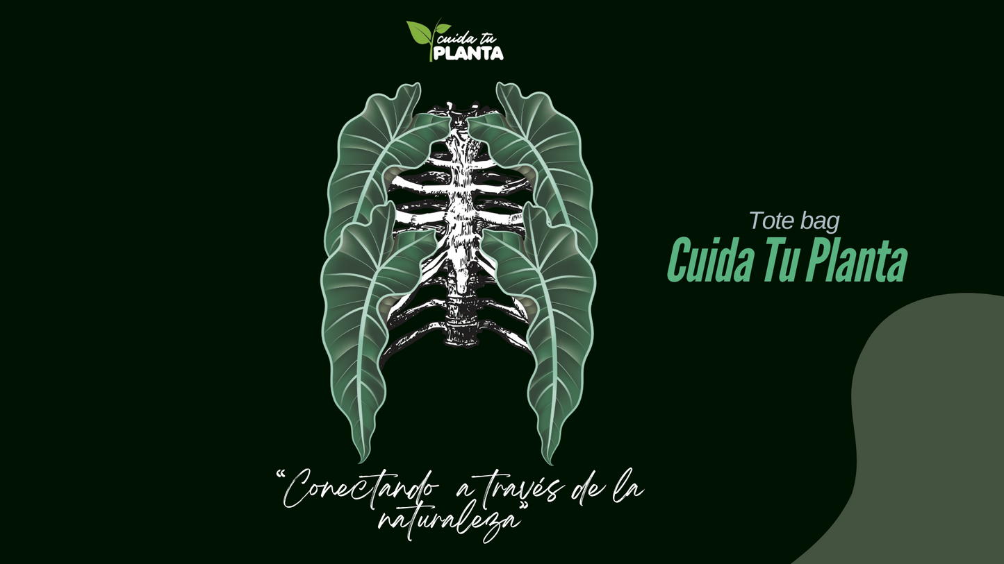 TOTE BAG NEGRA : "CONECTANDO CON LA NATURALEZA"